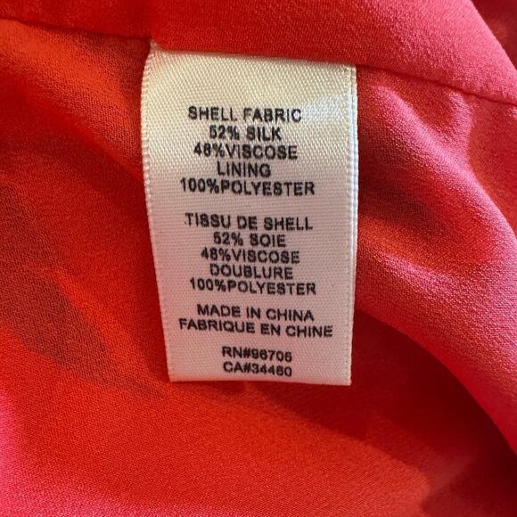 Rebecca Taylor Daniella Smocked Floral Silk Button Down Midi Dress - L - Picture 9 of 10